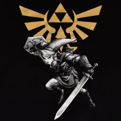 Zelda - Link Battle T-shirt zwart