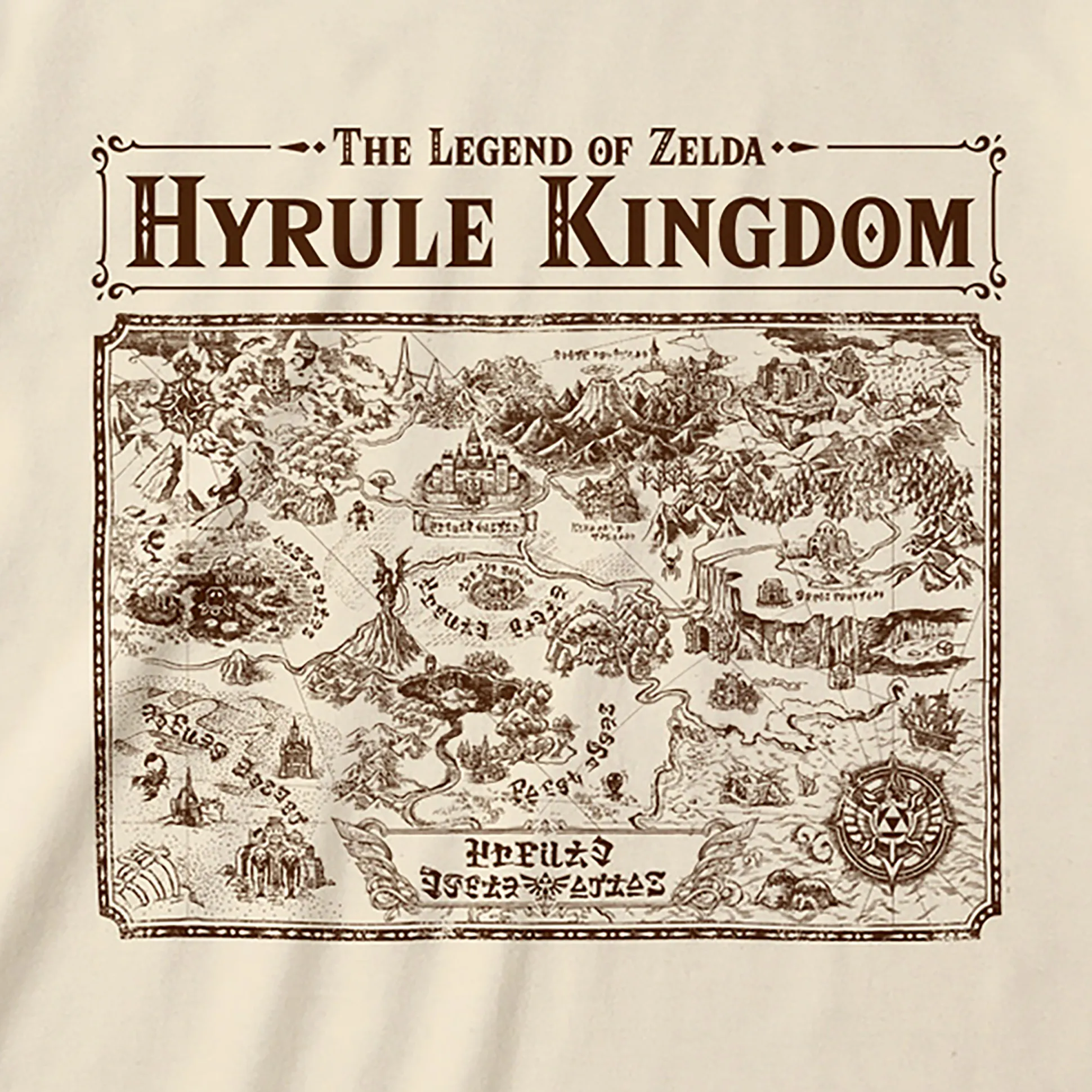 Zelda - Map of Hyrule T-Shirt beige