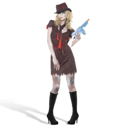 Zombie Gangster Bruid Kostuum
