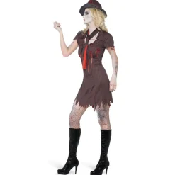 Zombie Gangster Bruid Kostuum