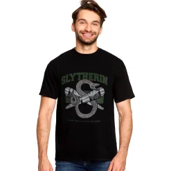 Zwart Slytherin Quidditch College T-Shirt - Harry Potter