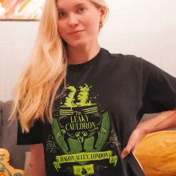 Zwarte T-Shirt Lekkende Ketel - Harry Potter